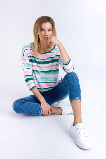 Delikatna bluzka w pastelowe paski