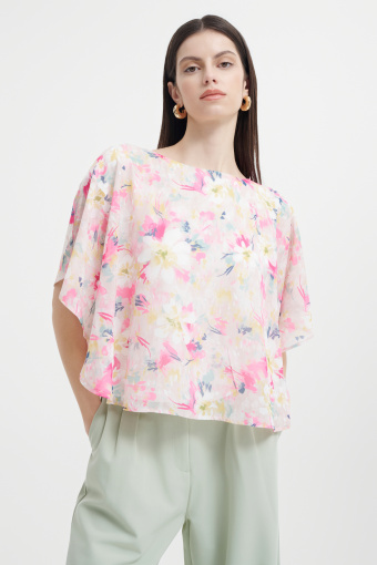 Zwiewna bluzka w pastelowe kwiaty
