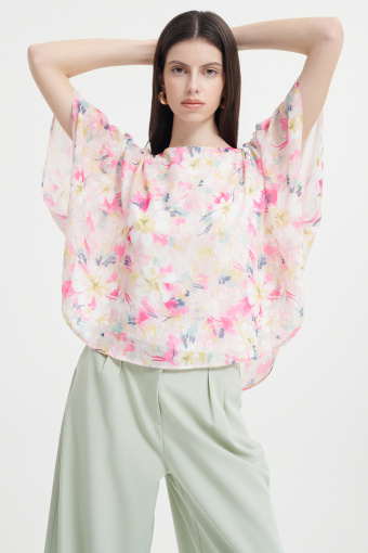 Zwiewna bluzka w pastelowe kwiaty