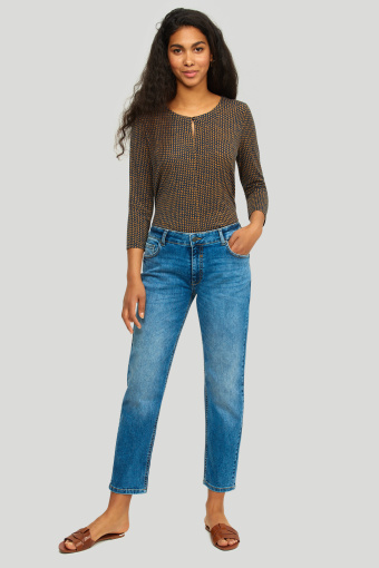 Dzianinowy top z nadrukiem