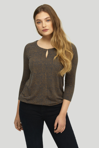 Dzianinowy top z nadrukiem