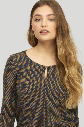 Dzianinowy top z nadrukiem