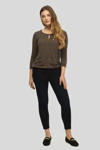 Dzianinowy top z nadrukiem