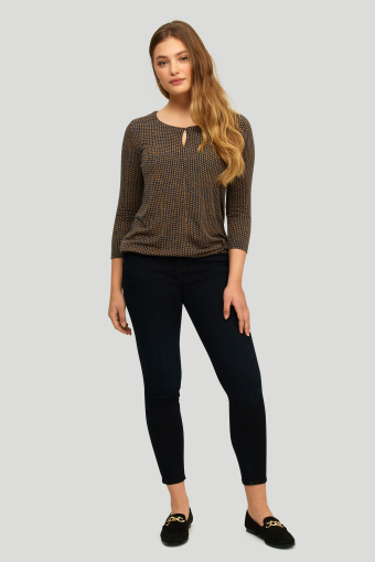 Dzianinowy top z nadrukiem