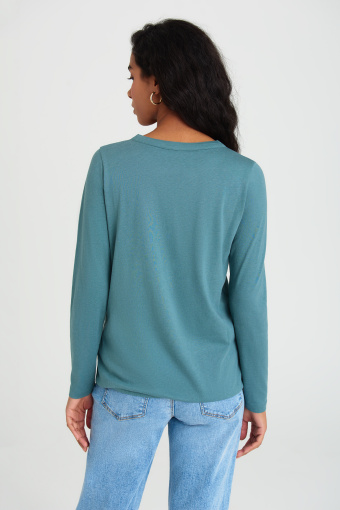 Bawełniany, zielony top Bawełniany, zielony top