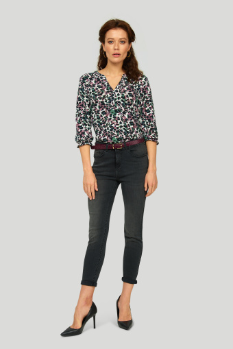 Dzianinowy top z nadrukiem