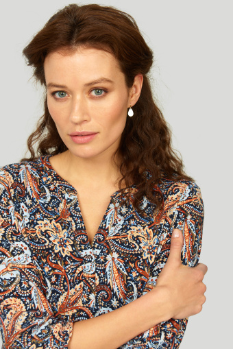 Dzianinowy top z nadrukiem