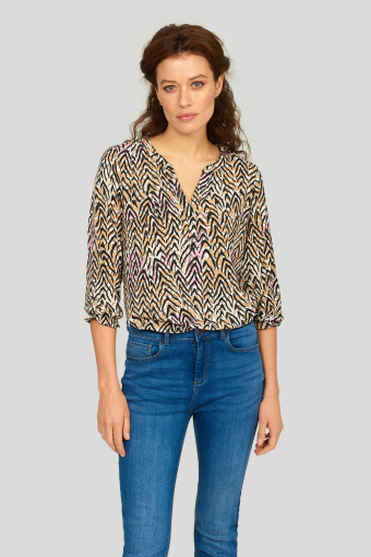 Dzianinowy top z nadrukiem