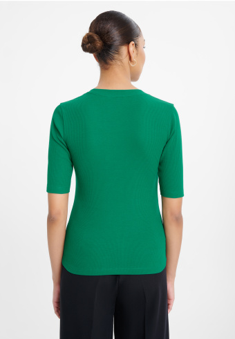 Basicowy top w zielonym kolorze