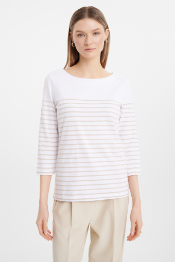 Biały top w paski