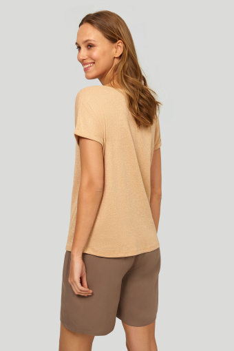 Bawełniany top z połyskiem