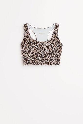 Sportowy top na ramiączkach, z nadrukiem w panterkę