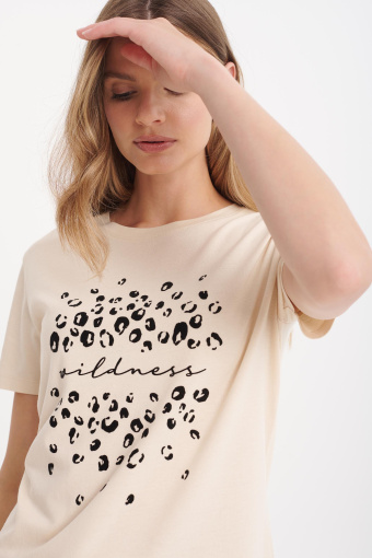 Luźny top w kolorze ecru