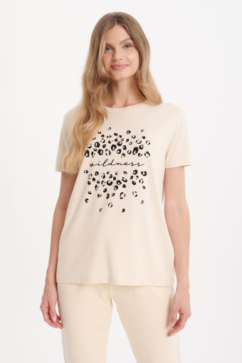 Luźny top w kolorze ecru