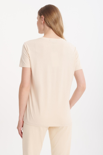 Luźny top w kolorze ecru