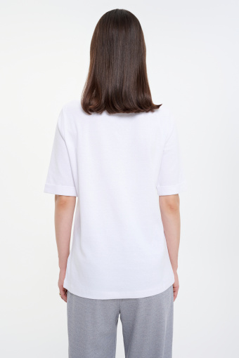 Biały bawełniany top basic