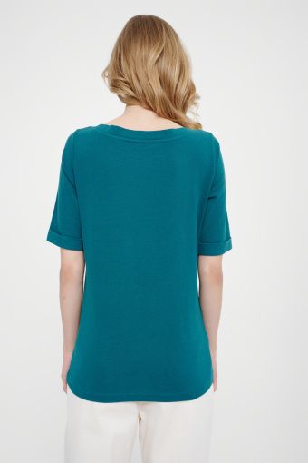 Uniwersalny top w kolorze morskiej zieleni