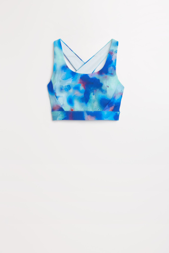 Sportowy top na ramiączkach, z efektem tie dye Sportowy top na ramiączkach, z efektem tie dye