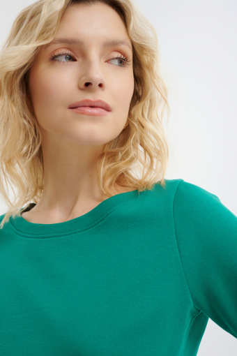 Bawełniany T-shirt w kolorze ciemnej zieleni 