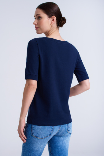 Top w kolorze granatowym