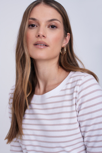 Top w paski, biały