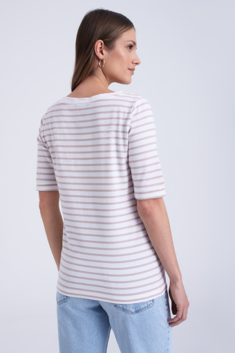 Top w paski, biały