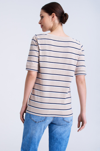 Beżowy top w paski Beżowy top w paski