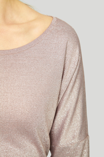 Wiskozowy top z połyskiem