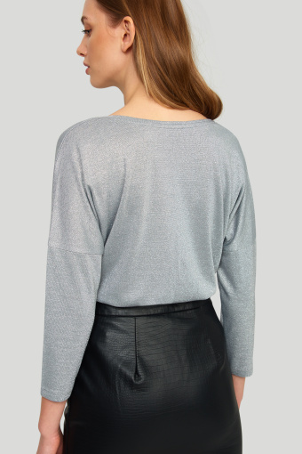 Wiskozowy top z połyskiem