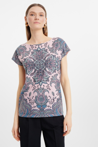 Luźny top z nadrukiem