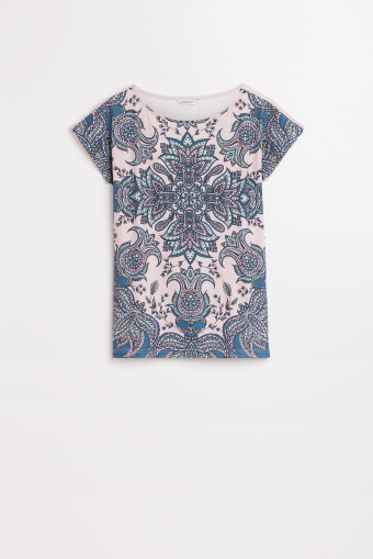 Luźny top z nadrukiem