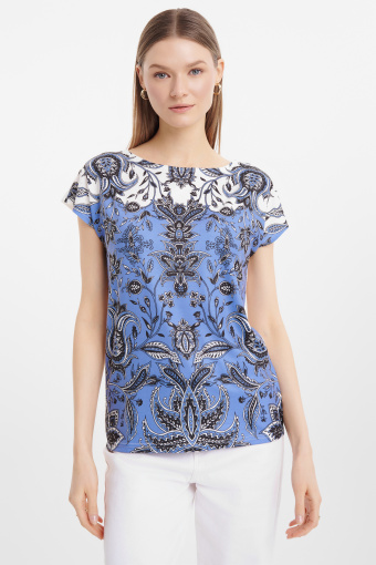Top z nadrukiem paisley