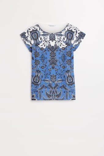 Top z nadrukiem paisley