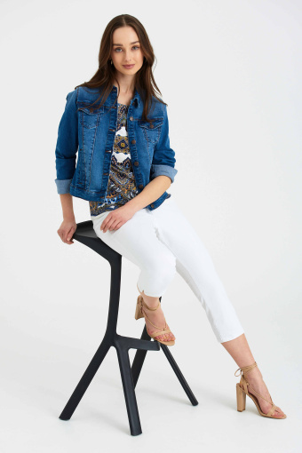 Stylowy top z kolorowym nadrukiem Stylowy top z kolorowym nadrukiem