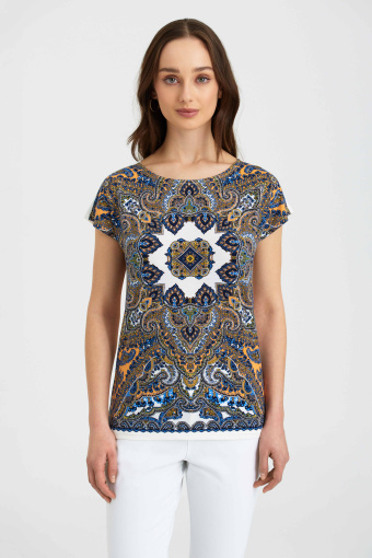 Stylowy top z kolorowym nadrukiem Stylowy top z kolorowym nadrukiem