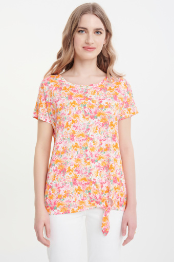 Top z nadrukiem typu łączka 