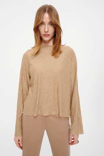 Stylowy top w kolorze karmelu