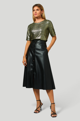 Elegancki top z połyskującej dzianiny