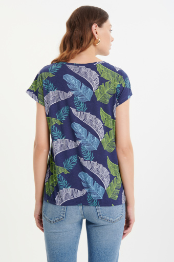 Granatowy top tropic