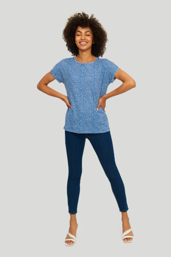 Bawełniany top o luźnym kroju