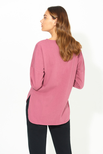 Uniwersalny top z organicznej bawełny, brudny róż