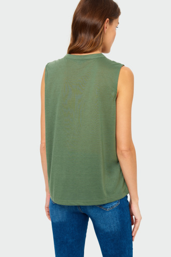 Dzianinowy top z dekoltem V