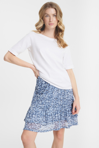 Top z bawełny w białym kolorze