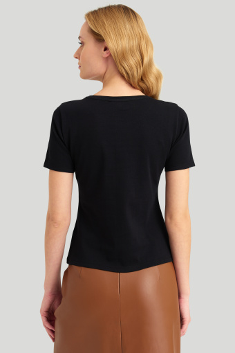 Bawełniany, klasyczny top w czarnym kolorze Bawełniany, klasyczny top w czarnym kolorze