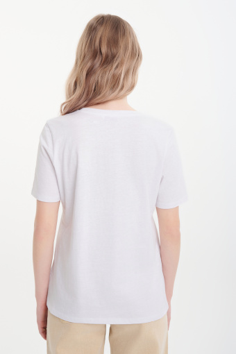 Top z bawełny biały