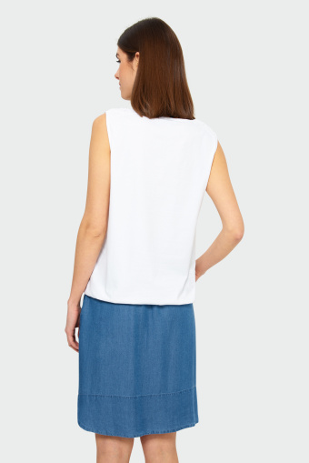 Bawełniany top z koronką