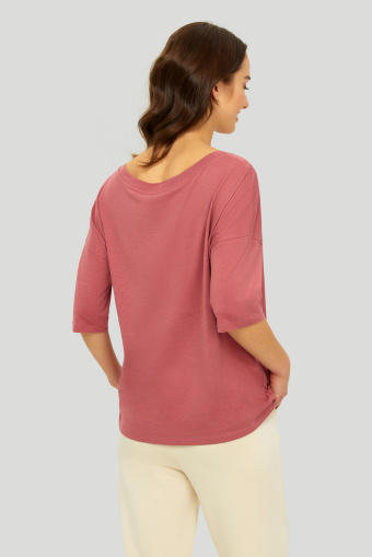 Luźny top w kolorze zgaszonego różu Luźny top w kolorze zgaszonego różu