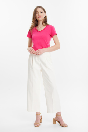 Top v-neck w kolorze fuksji Top v-neck w kolorze fuksji