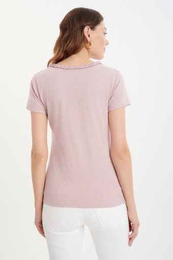 Romantyczny top z delikatnym printem Romantyczny top z delikatnym printem