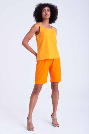 Pomarańczowy top na ramiączkach